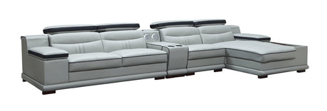 908 Sectional Right In Light Grey - 908Sectionalright | ESF - 908SECTIONALRIGHT - Home Elegance USA - 9