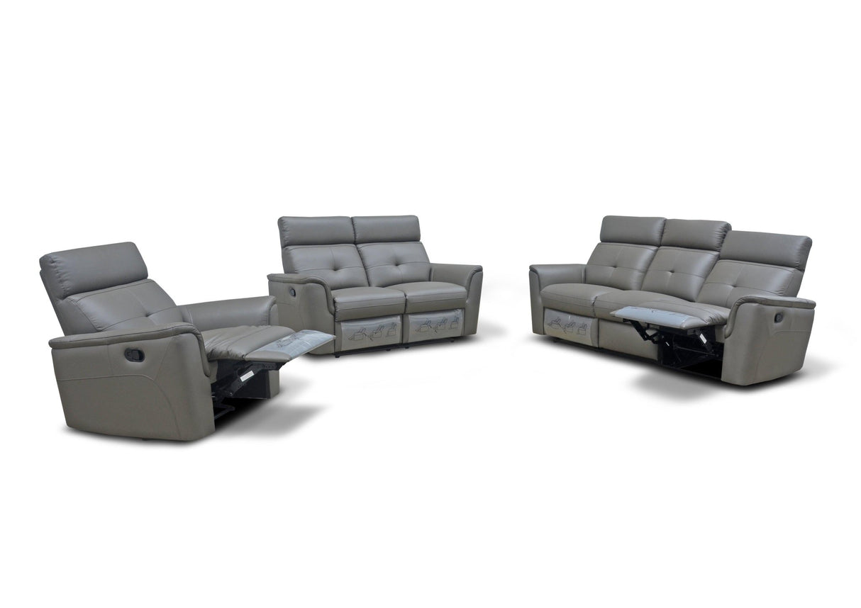 8501 3 Sofa W - 2 Recliners In Dark Grey - 85013Darkgrey | ESF | Home Elegance USA