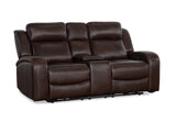 Brown leather sofa on a white background