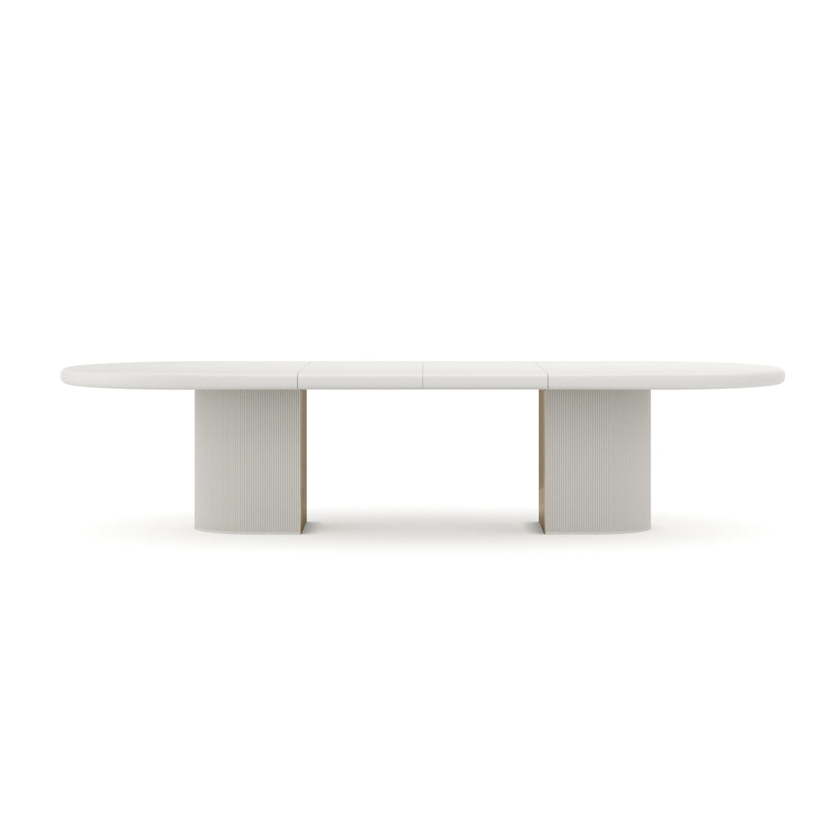 Love Extendable Dining Table Matte Pearl | Caracole Classic