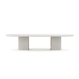 Love Extendable Dining Table Matte Pearl | Caracole Classic