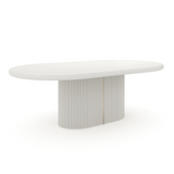 Love Extendable Dining Table Matte Pearl | Caracole Classic