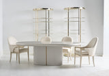 Love Extendable Dining Table Matte Pearl | Caracole Classic