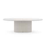 Love Extendable Dining Table Matte Pearl | Caracole Classic