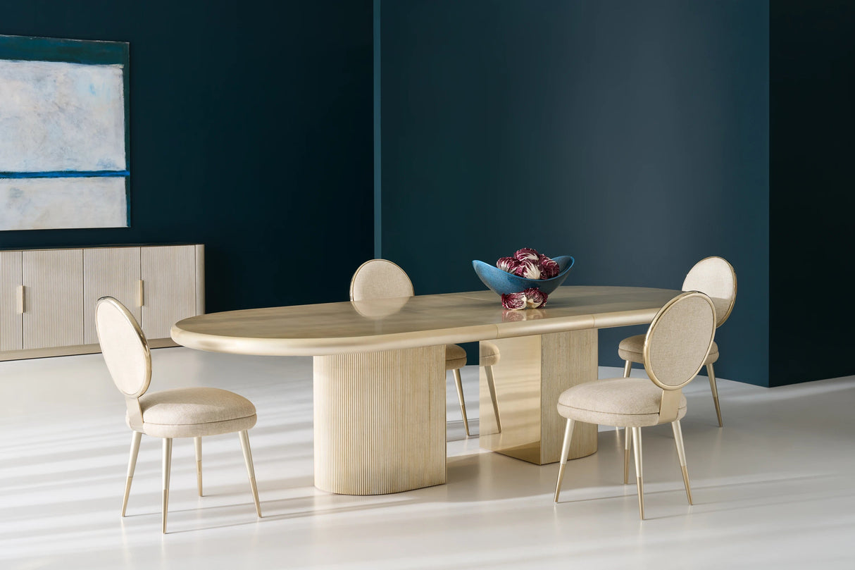 Love Extendable Dining Table Oracle Leaf Finish | Caracole Classic