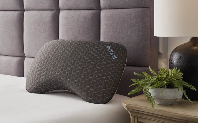 Ashley Dark Gray Zephyr 2.0 Graphene Curve Pillow (6/CS) | Home Elegance USA