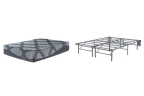 Ashley Gray 12 Inch Ashley Hybrid M628M7 Queen Foundation with Mattress | Home Elegance USA