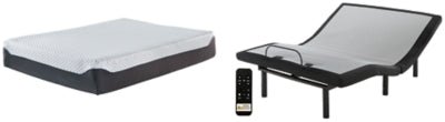 Ashley Black 12 Inch Chime Elite M674M3 Queen Adjustable Base with Mattress - M674M3 - Home Elegance USA - 1