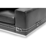 Aico Furniture - Mia Bella  Ciras Leather Chair In Black Color Mb-Ciras35-Blk-13 - Home Elegance USA