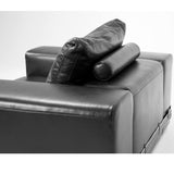 Aico Furniture - Mia Bella  Ciras Leather Chair In Black Color Mb-Ciras35-Blk-13 - Home Elegance USA