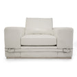 Aico Furniture - Mia Bella  Ciras Leather Chair In Cream Color Mb-Ciras35-Crm-13 - Home Elegance USA