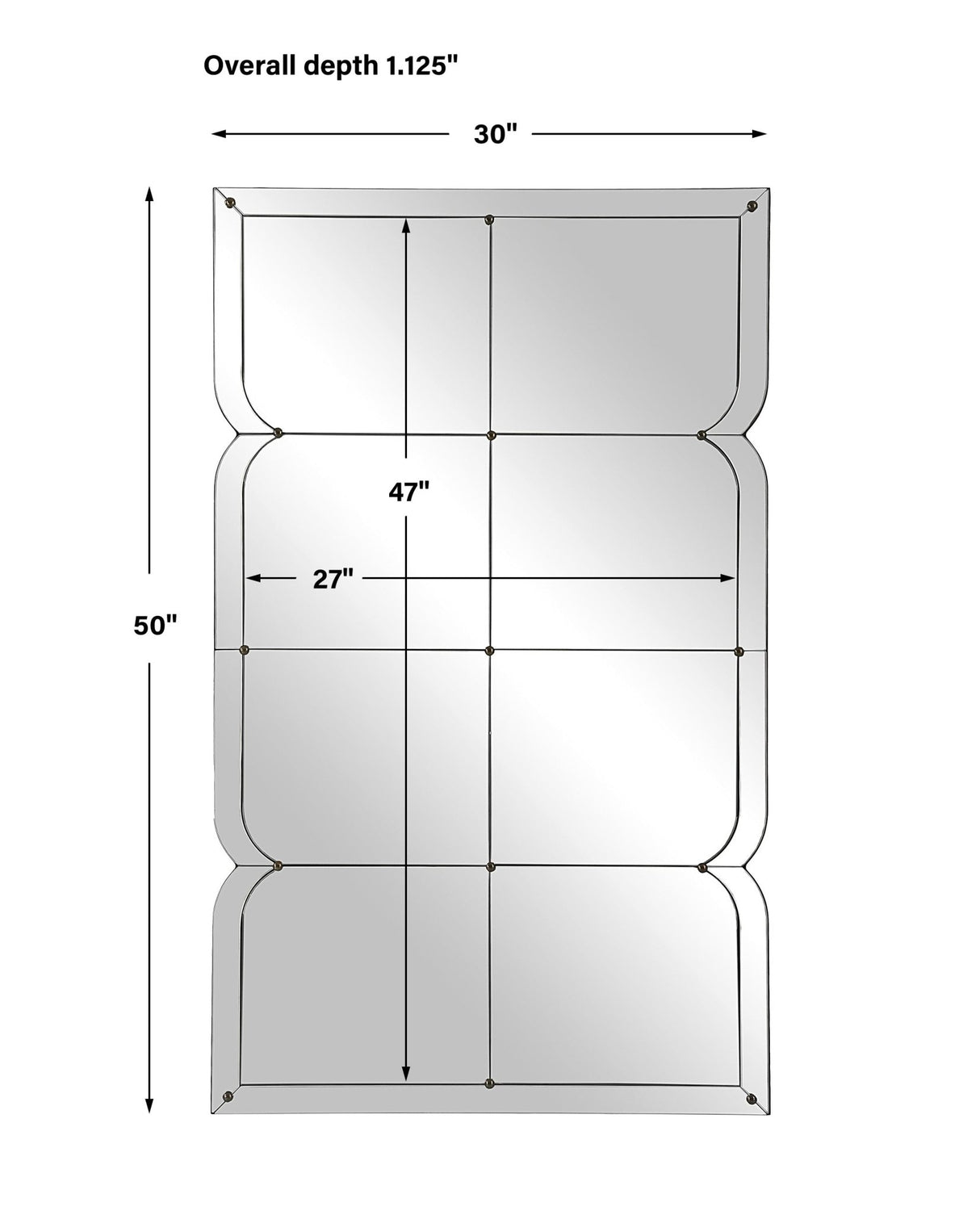 Calgary Oversized Panel Mirror | Uttermost | Home Elegance USA