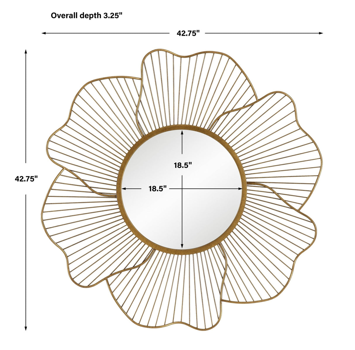 Blossom Gold Floral Mirror | Uttermost - UM - 09912 - Home Elegance USA - 3