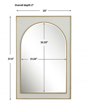 Crisanta Gloss White Arch Mirror | Uttermost - UM - 09916 - Home Elegance USA - 3