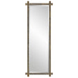 Abanu Ribbed Gold Dressing Mirror | Uttermost | Home Elegance USA