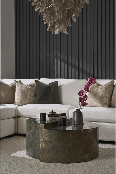 Cosmo Modern Geometric Cocktail Table in Pyrite | Universal Furniture