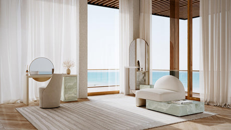 Monaco Vanity | Caracole Classic | Almond Milk & Green Onyx | CLA-425V-073 - sold by Home Elegance USA