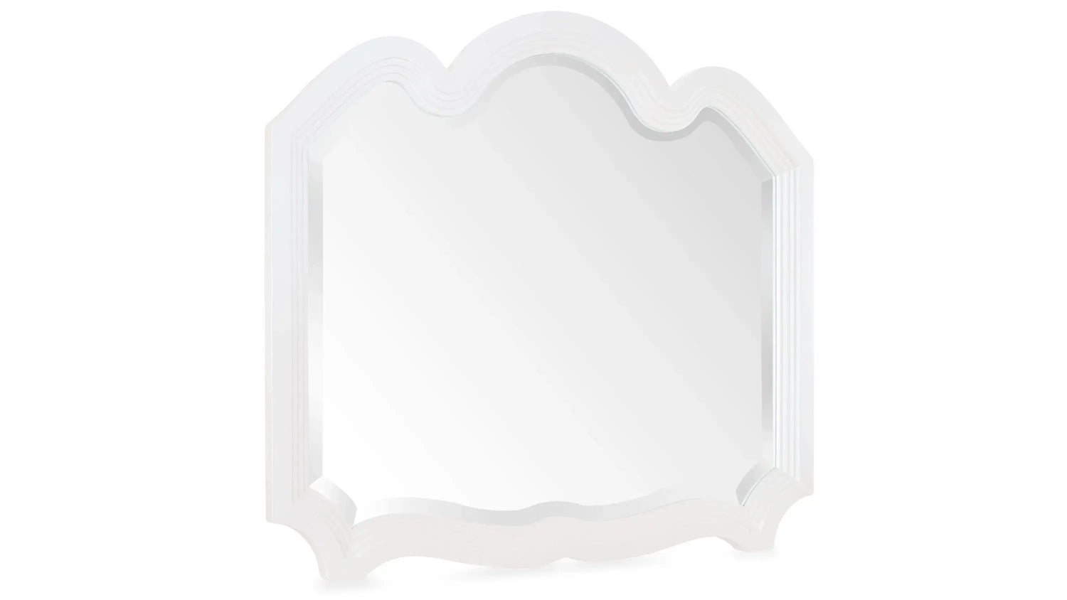 Madona transitional mirror in pearl finish, solid wood frame, by Cosmos Furniture 511110740