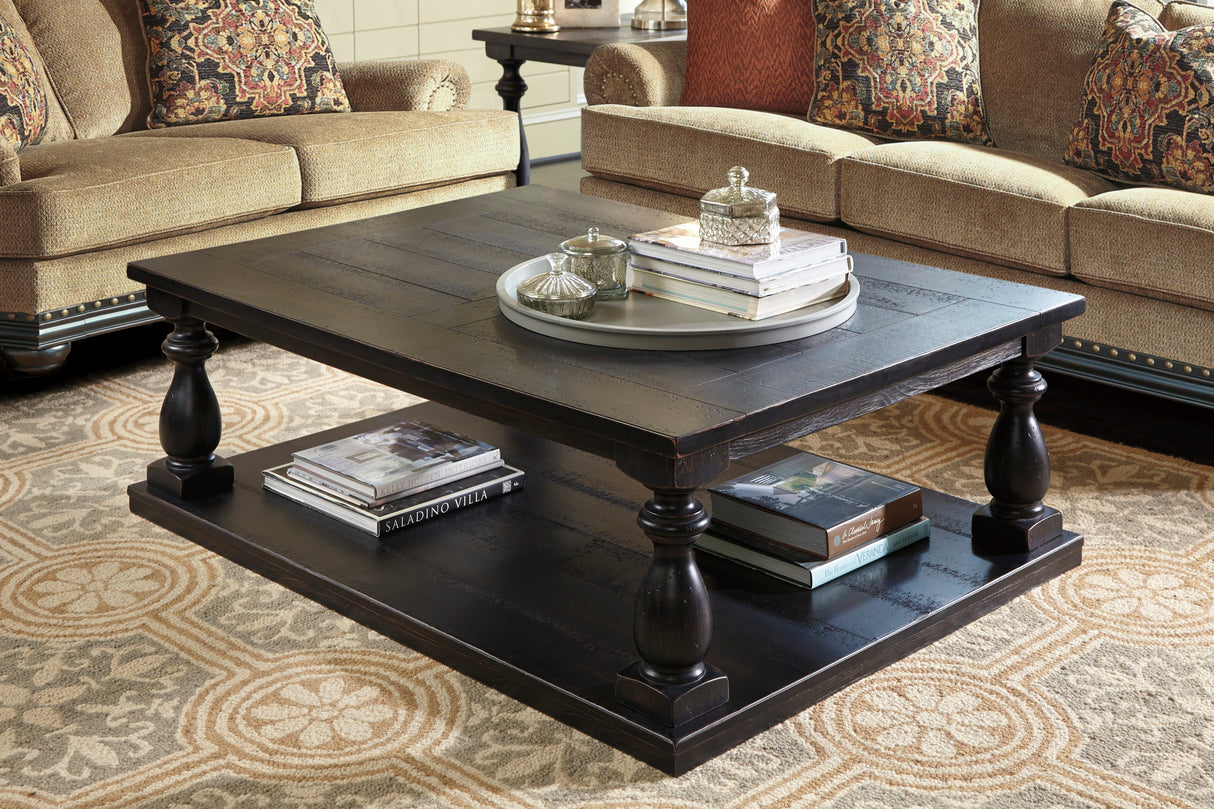 Mallacar Rustic Coffee Table in Black by Ashley Furniture Ashley Furniture