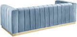 Marlon 3 Piece Living Room Set In Sky Blue - 603Skyblu-S-3Set | Meridian - sold by Home Elegance USA
