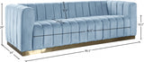 Marlon 3 Piece Living Room Set In Sky Blue - 603Skyblu-S-3Set | Meridian - sold by Home Elegance USA