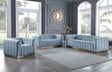 Marlon 3 Piece Living Room Set In Sky Blue - 603Skyblu-S-3Set | Meridian - sold by Home Elegance USA