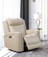 Beige recliner chair in a modern living room setting