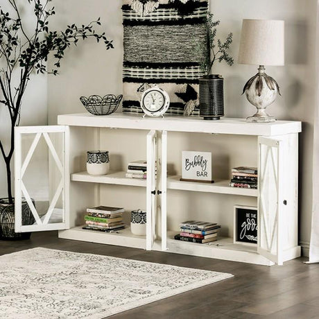 Melia Rustic Solid Wood Cabinet by Furniture of America Furniture of America