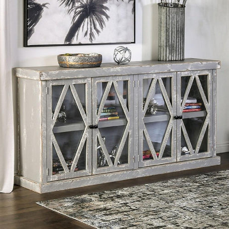 Melia Rustic Solid Wood Cabinet by Furniture of America Furniture of America