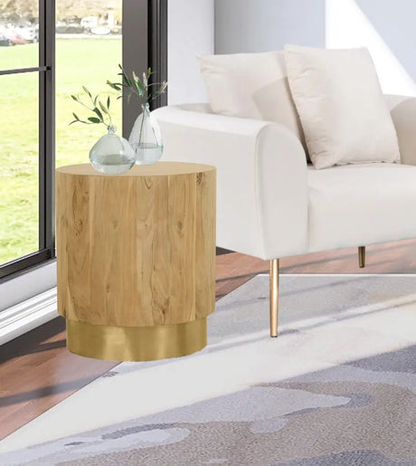Meridian Furniture - Acacia End Table In Gold - 246-Et