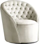 Meridian Furniture - Alessio Velvet Accent Chair In Cream - 501Cream