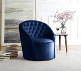 Meridian Furniture - Alessio Velvet Accent Chair In Navy - 501Navy