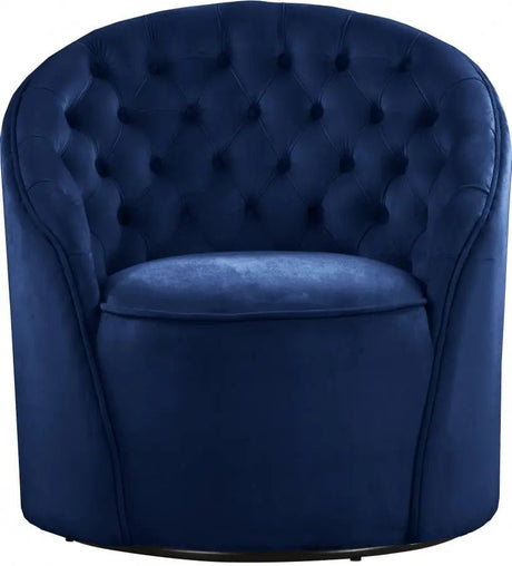 Alessio Velvet Accent Chair In Navy - 501Navy | Meridian - 501Navy - Home Elegance USA - 4