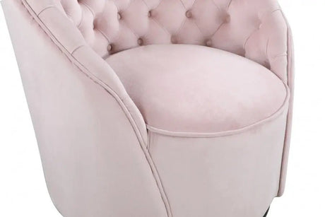 Alessio Velvet Accent Chair In Pink - 501Pink | Meridian - 501Pink - Home Elegance USA - 5