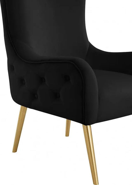 Alexander Accent Chair In Black - 536Black | Meridian - 536Black - Home Elegance USA - 5