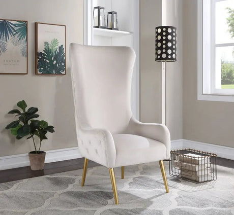 Alexander Accent Chair In Cream - 536Cream | Meridian - 536Cream - Home Elegance USA - 1