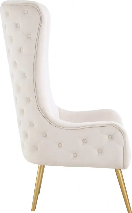 Alexander Accent Chair In Cream - 536Cream | Meridian - 536Cream - Home Elegance USA - 4