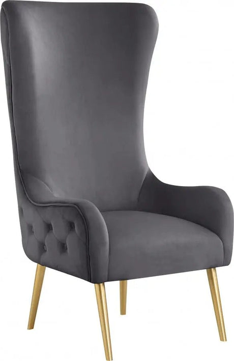 Alexander Accent Chair In Grey - 536Grey | Meridian - 536Grey - Home Elegance USA - 1