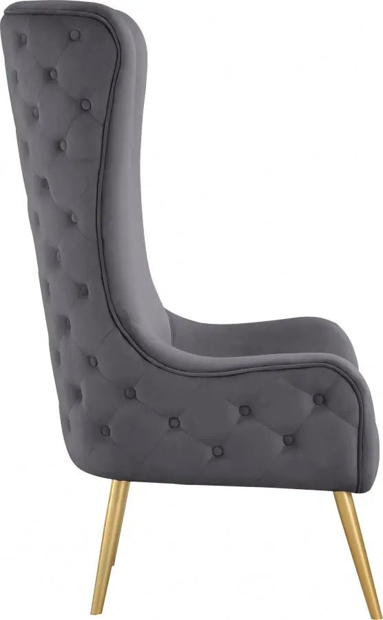 Alexander Accent Chair In Grey - 536Grey | Meridian - 536Grey - Home Elegance USA - 3