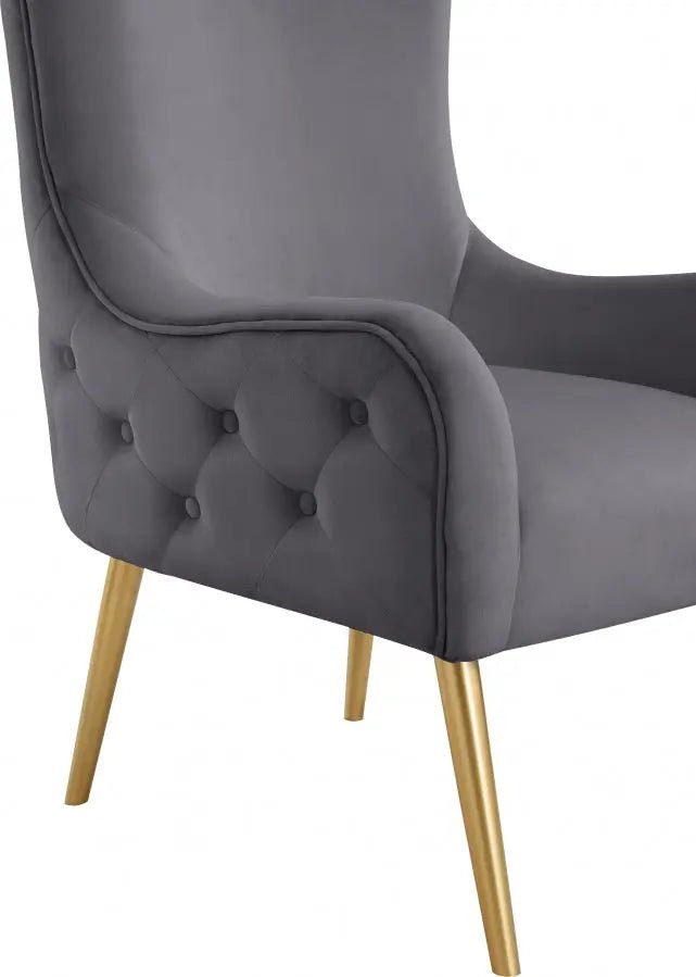 Alexander Accent Chair In Grey - 536Grey | Meridian - 536Grey - Home Elegance USA - 5