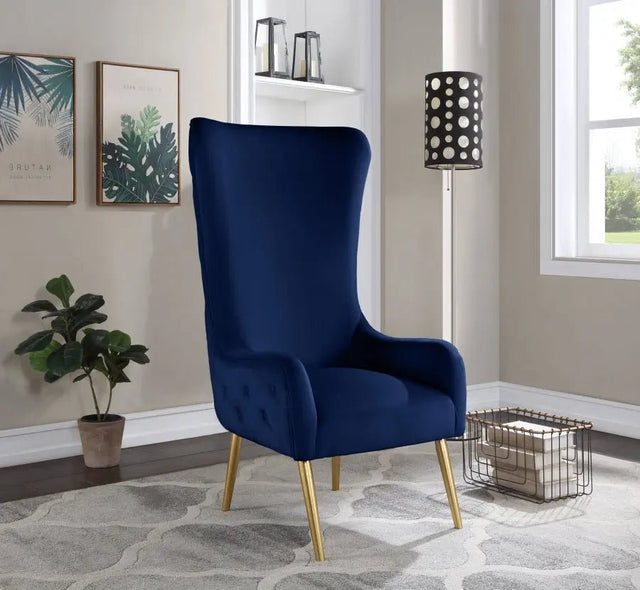 Alexander Accent Chair In Navy - 536Navy | Meridian - 536Navy - Home Elegance USA - 1