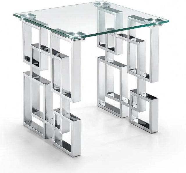 Alexis End Table In Chrome - 231 - E | Meridian - 231 - E - Home Elegance USA - 1