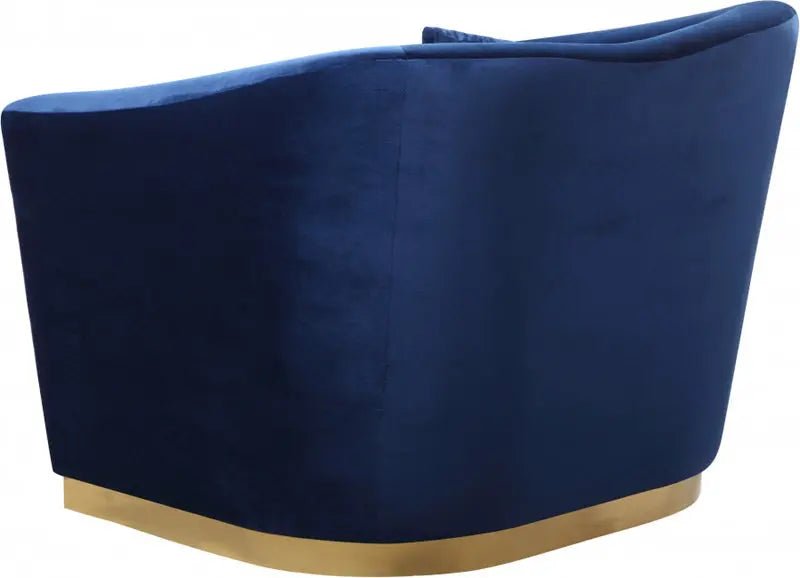 Arabella Velvet Chair In Navy - 617Navy - C | Meridian - 617Navy - C - Home Elegance USA - 2