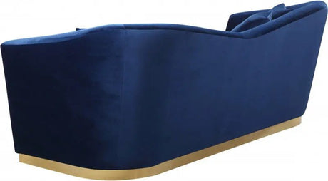 Arabella Velvet Sofa In Navy - 617Navy - S | Meridian - 617Navy - S - Home Elegance USA - 2