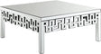 Aria Coffee Table In Mirrored - 412-C | Meridian - sold by Home Elegance USA