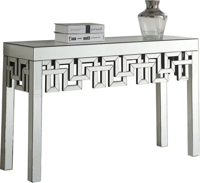 Aria Console Table In Mirrored - 412 - T | Meridian - 412 - T - Home Elegance USA - 1