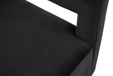 Armani Velvet Accent Chair In Black - 597Black | Meridian - 597Black - Home Elegance USA - 6