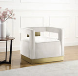Meridian Furniture - Armani Velvet Accent Chair In Cream - 597Cream