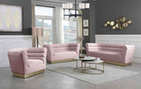 Meridian Furniture - Bellini 3 Piece Living Room Set In Pink - 669Pink-S-3Set