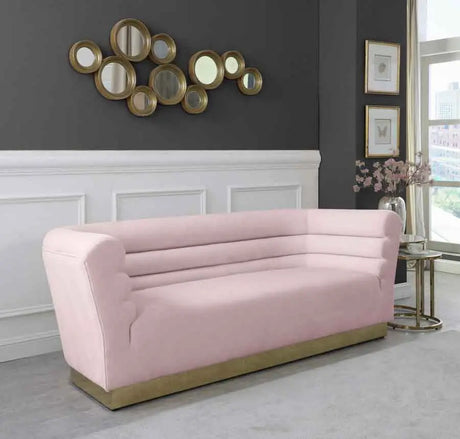 Meridian Furniture - Bellini 3 Piece Living Room Set In Pink - 669Pink-S-3Set